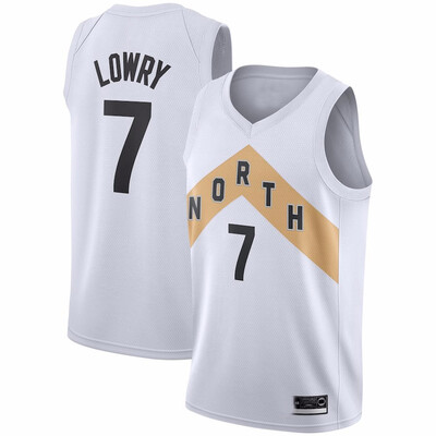 

2019 New Mens Toronto Raptors 7 Kyle Lowry White Black Red Basketball Jersey Size -XXL