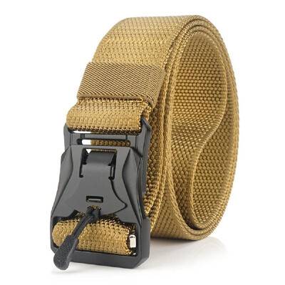

Men Women Belts 492 Inch Adjustable Webbing Belt with Quick Release Magnetic Buckle for Camping Hiking