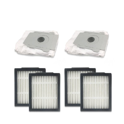 

2Pcs Dirt Dust Disposal Bags 2Pcs Side Brushes Replacement Parts Compatible with i7 i7 E5 E6 Vacuum Cleaner