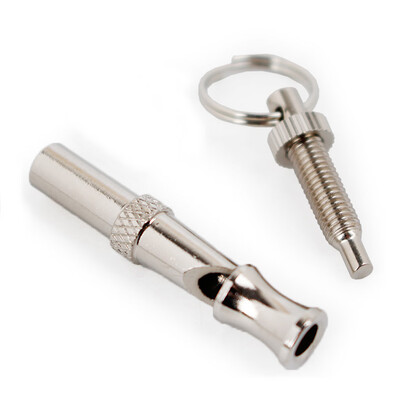 

Stainless steel Training Pet Ultrasonic Whistle Adjustable Stop Barking Flute Keychain Whistle