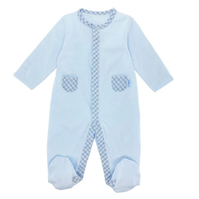 

Baby Touch plaid with floral placket open placket 15138