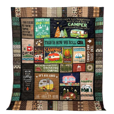 

Camping Picnic Quilt Blanket Home Decorative Quilt Rectangle for Outdoor Gift