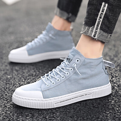 

Summer high-top canvas shoes Korean version of the trend of wild casual tide shoes net red breathable cloth shoes mens shoes