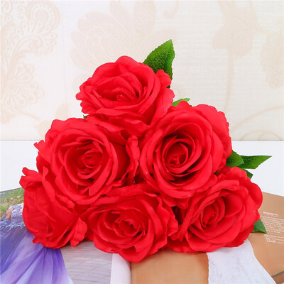 

Toponeto 1 Bouquet Vintage Artificial Rose Silk Flowers Bouquet for Decoration