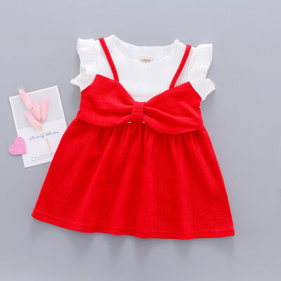 

Toddler Kid Baby Girl Dress Bow-Knot Princess Pageant Party Tutu Dress Summer