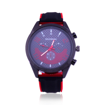 

Mens silicone sports watch personality scale