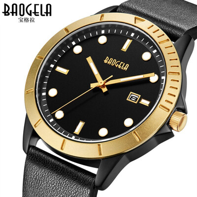 

New Baugra BAOGELA watch mens belt quartz watch calendar waterproof sports watch
