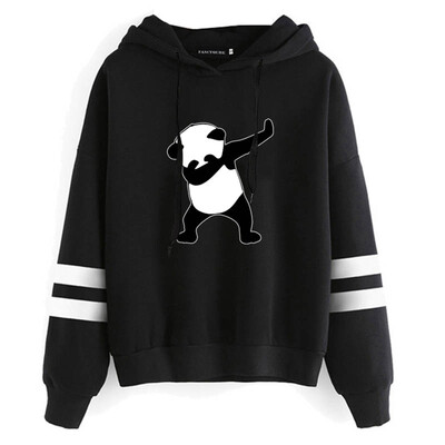 

2019 Women New Hoodie Cute Panda Printed Hooded Hoodie Funny Graphic Pullover Sweatshirt