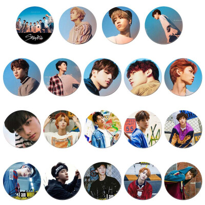 

KPOP Stray Kids New Album Same paragraph Personalized Round Badge Super Cute Bag Pendant Boys Girls Accessories Hot Gift for Fan