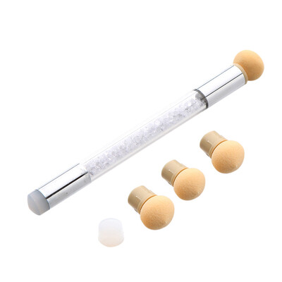 

Toponeto Set Glitter Powder Picking Dotting Gradient Pen Brush 6Sponge Nail Art Tools