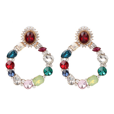 

2019 za Natural Stone Beads Drop Earrings For Women Vintage Crystal Bird Pendant Dangle Earrings Statement Jewelry
