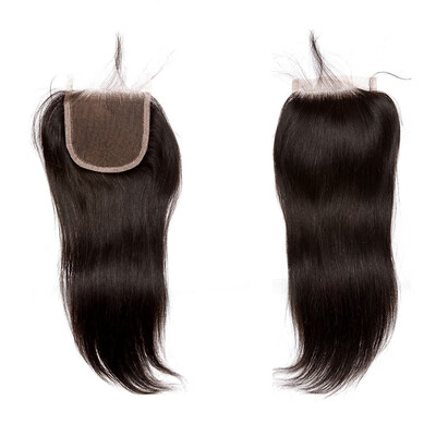 

Dolago Lace Closure With Baby Hair Straight Remy Hair Natural Black Color Indian 100 Human Hair Free Part
