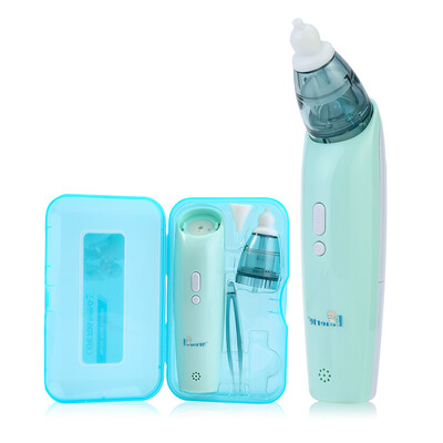 

Baby Electirc Nasal Aspirator Safe Fast Hygienic Snot Sucker With 3 Adjustable Suction For Newborn Toddler Nose Cleaner Green