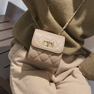 

Ins super fire mini fragrance rhombic bag fairy 2019 new Korean version of the chic wild Messenger chain bag