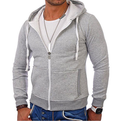 

Men Long Sleeve Hoodies Zip Up Jacket Pullover Sweatshirt Jumper Top Clothes