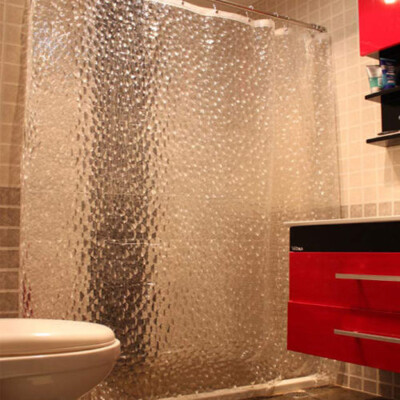 

〖Follure〗3D Water Cube Design Shower Curtain Bathroom Waterproof Fabric