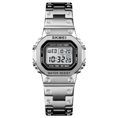 

SKMEI 1433 Women Analog Digital Electronic Watch Fashion Casual Wristwatch 2 Time Display Alarm Countdown 3ATM Waterproof Luminous