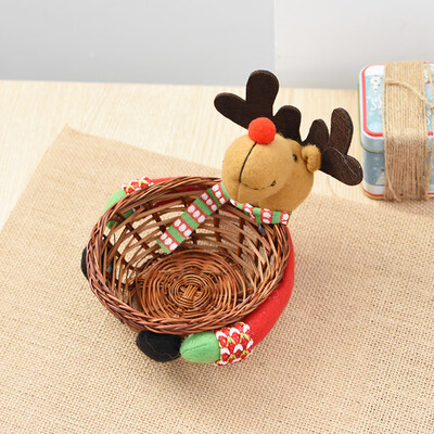 

Tailored Christmas Candy Storage Basket Decoration Santa Claus Storage Basket Gift A