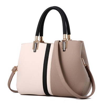 

Tailored Womens Ladies Fashion Leisure Contrast Color Large Capacity Handbag