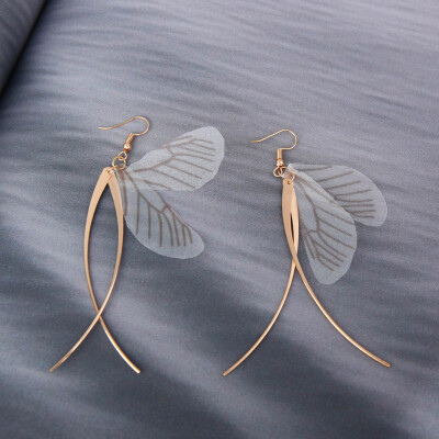 

Creative Popular Hand Retro Fairy Butterfly Wings Earrings Temperament Pretty Girls Alloy Tassel Earrings