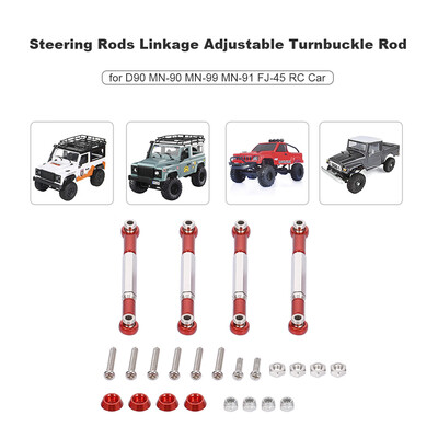

Aluminum Alloy Steering Rods Linkage Adjustable Turnbuckle Rod for D90 MN-90 MN-99 MN-91 FJ-45 RC Car 112 Rock Crawler Upgrade Pa