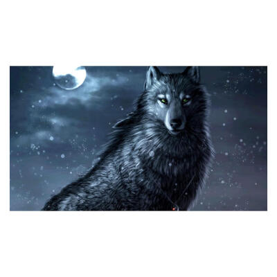

5D DIY Full Drill Diamond Painting Night Wolf Cross Stitch Embroidery Kits