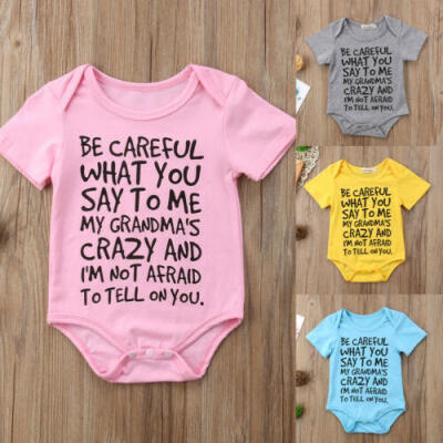 

Be Careful Baby Boy Girls Newborn Clothes Romper Bodysuit Jumpsuit Summer Outfit