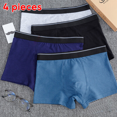 

4pcs Mens Underwear Breathable Comfy Boxer Briefs Shorts Pouch Underpants Plus