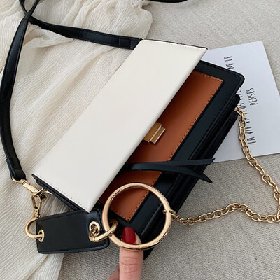 

French small crowdsourcing womens bag new 2019 Korean summer foreign style shoulder slung chain envelope bag