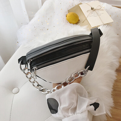 

Ins summer on the new breast bag Korean version of small bag women 2019 casual fashion waist bag one shoulder oblique satchel tide