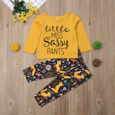 

Toddler Infant Baby Girls Autumn Outfits Clothes Animal Pants Leggings Tracksuit