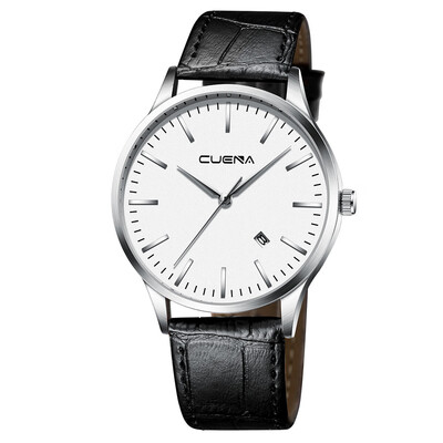 

Gobestart Mens Fashion Sport Stainless Steel Case Leather Band Quartz Analog Wrist Watch