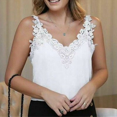 

Womens Summer Lace straps Vest Tops Sleeveless Blouse Casual Tank Tops T-Shirt
