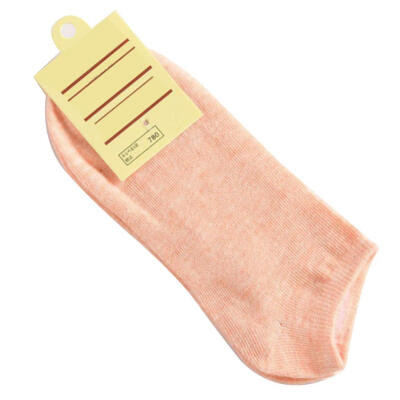 

Casual Women Solid Color Elastic Cotton Breathable Low Cut Ankle Boat Socks