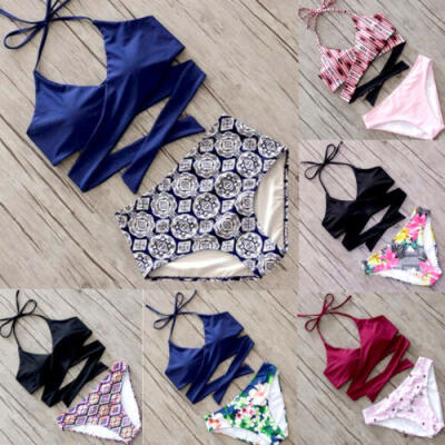 

Womens Bikini Set Bandage Push-Up Padded Bra Swimwear Swimsuit Bathing Brazilian