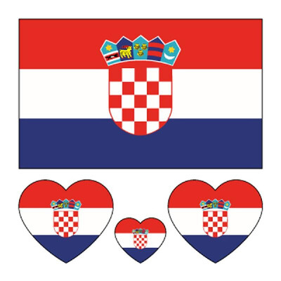 

Environmental Protection Waterproof&Anti-sweat National Flag Tattoos Stickers Football Fan Sticker