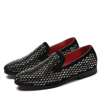 

Leather shoes peas shoes fashion fine diamond trend mens shoes