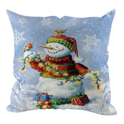 

Tailored Christmas Pillow Cover Pillowcases Decorative Sofa Cushion Cover Home Decoration