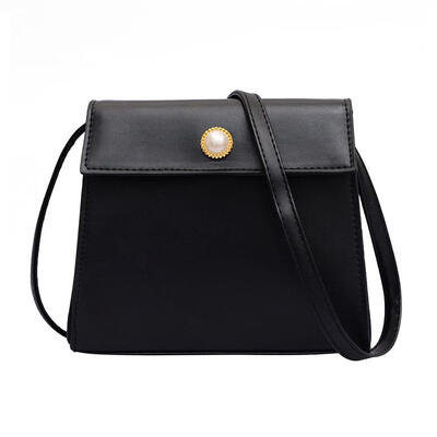 

PU Leather Women Pearl Messenger Bag Solid Color Crossbody Shoulder Bags