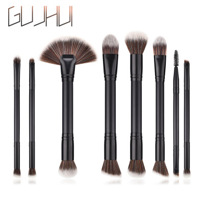 

Toponeto 8PCS Black Wooden Cosmetic Makeup Brush Foundation Powder Eyeshadow Brush