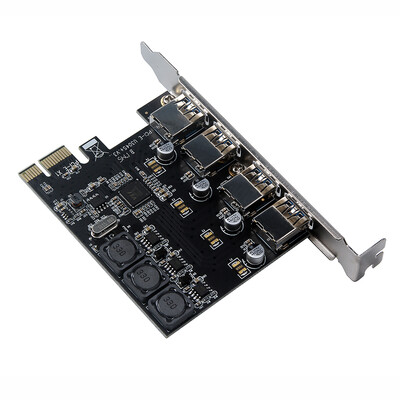 

Four Ports USB 30 Super Fast 5Gbps PCI-E Expansion Card PCI Express Adapter Converter Card 6A Power Supply Module For Desktop PC