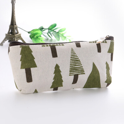 

1Pc Animal Forest Printed Canvas Pencil Cases Kids Cute Pencil Bag Stationery School Supplies