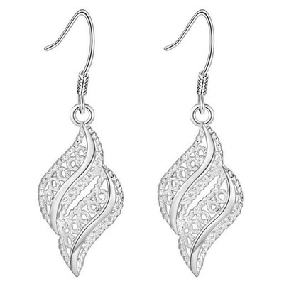 

Womens Earrings 925 Silver S925 Stud Earrings Jewellery Silver Ornaments Retro Earrings