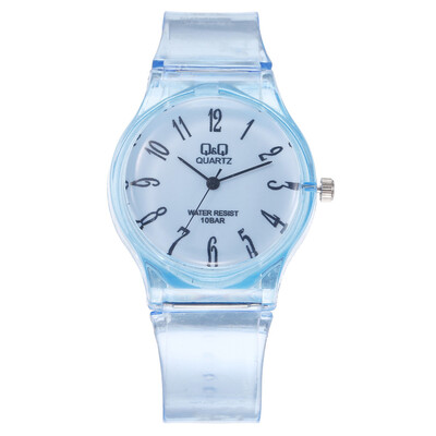 

New Women Watches Roman Numeral Dial Ladies Quartz Wristwatch Transparent Jelly Color Silicone Strap Simple Clock Reloj Mujer
