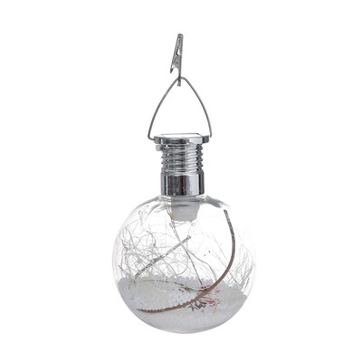 

Solar Ball Copper Wire Lights Christmas Tree Hanging Lights Crystal Ball Solar Lamp Power LED String Fairy Pendant Home Bar Deco