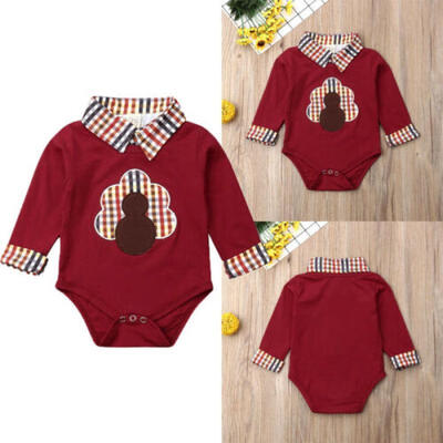 

Toddler Baby Boys Gentleman Romper Jumpsuit Outfit Thanksgiving Day Clothes Set
