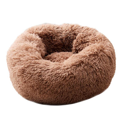 

Foldable Round Cat Warm Sleeping Bed Portable Soft Plush Pet Kennel Nest