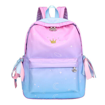 

Fashion Teenage Girls Backpack Nylon Crown Zipper Shoulder School Bags Gift