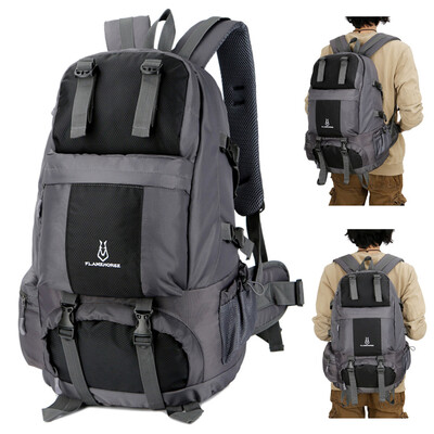 

50L Hiking Backpack Waterproof Outdoor Sport Travel Daypack Bag with Shoe Compartment for Climbing Camping Mountaineering