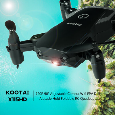 

KOOTAI X115HD 720P 90° Adjustable Camera Wifi FPV Drone Altitude Hold Foldable RC Quadcopter